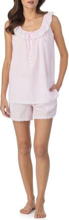 Eileen West Swiss Dot Cotton Shortie Pajamas in Blush at Nordstrom, Size X-Large