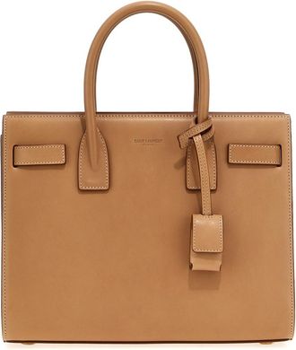 Saint Laurent Light Brown Sac De Jour Satchel Bag