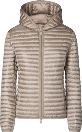 Save The Duck Daisy Puffer Jacket - Dames - Winterjassen - Beige - L - Polyester - Jassen