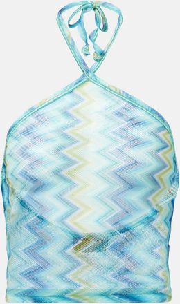 Missoni Top a zig-zag con scollo allamericana