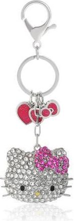 Hello Kitty Crystal Cluster Pav&eacute; Bag Charm Keychain in Clear Crystal, Pink at Nordstrom