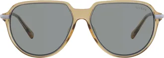 Guess Green Pilot Mens Sunglasses GU00067 41N 56