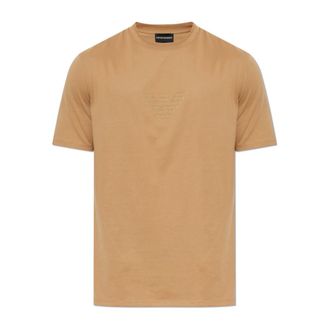 Emporio Armani Heren, Tops, Beige, Maat: 2XL Katoen