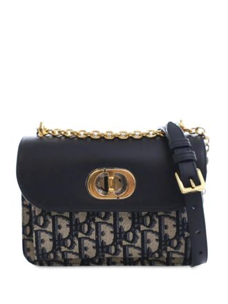 Dior 2024 Mini Oblique Canvas Miss Maddy Flap crossbody bag - women - Canvas/Calf Leather/Leather - One Size - Blue