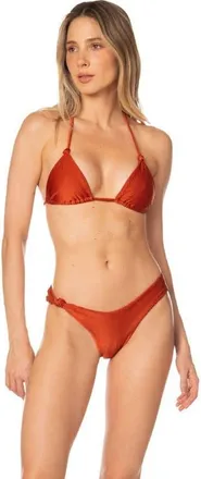 Kibys Sunset Bazaar Maui Triangle Top in Terracota Rusty Copper at Nordstrom, Size Medium