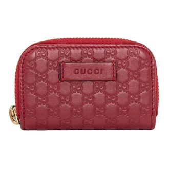Gucci Red Color Leather Coin Purse/Coin Case (Pre-Owned)