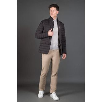Moorer MenS Black Quilted Jacket With Pockets, Size 52