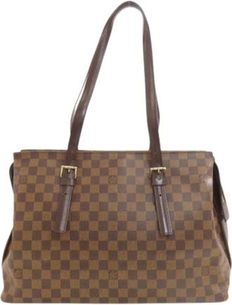 Louis Vuitton Pre-owned Damier Tote Bag - Dames - Vintage Shopper - Bruin - ONE Size - Vintage