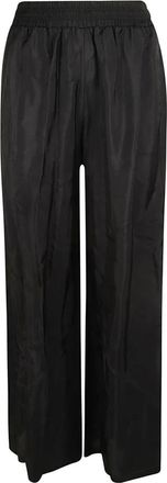 Fabiana Filippi Wide Leg Cupro Twill Broek - Dames - Wijde Broeken - Zwart - 2XS - Broeken