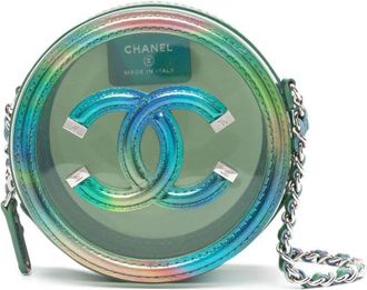 Chanel 2020 Round mini bag - women - PVC - One Size - Green
