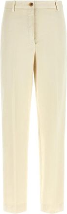 Dries Van Noten Pilar Broek - Dames - Chinos - Beige - M - Katoen - Broeken