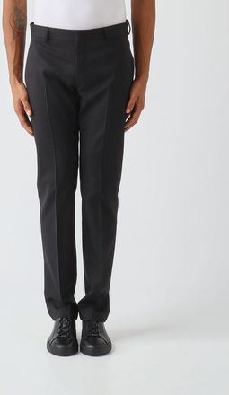 Pantaloni Torino Slim Fit Tailored Wool Blend Trousers with Slant Pockets