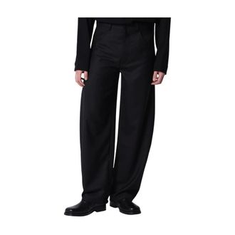 S&eacute;fr Wide Trousers, male, Black, Size: S Gino Trouser