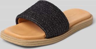 Marc O'Polo Pantoletten in Bast-Optik in Black, Gr&ouml;&szlig;e 37