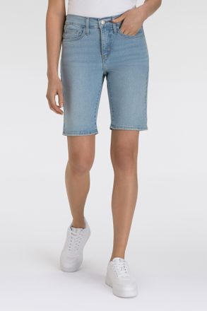 Levi's Shorts LEVIS SHAPING BERMUDA, Damen, Gr. 25, N-Gr, double duty short, Web, Obermaterial: 80% Baumwolle, 19% Polyester, 1% Elasthan, unifarben, regular