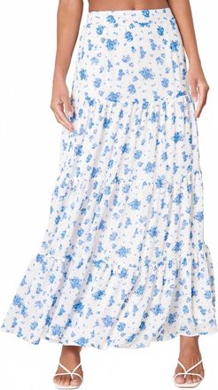 Sugarlips Brandi Maxi Skirt In Blue/white