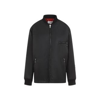 Maison Margiela Polyamide Jacket With Design And Functional Zip Pockets