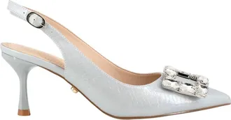 Twentyfourhaitch Schoenen, Dames, Grijs, 38 EU, Shining Slingback