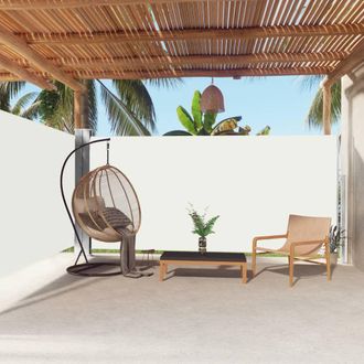 Berkfield Home Retractable Side Awning Cream 180x600 cm in Beige