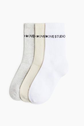 H&M 3-pack Sports Socks in White at Nordstrom, Size 5