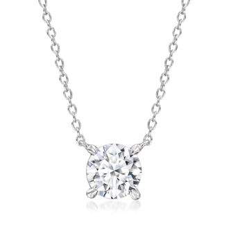 Ross-Simons Lab-Grown Diamond Solitaire Necklace in Sterling Silver