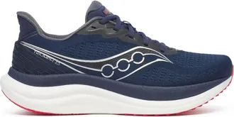 Saucony Mens Triumph 23 Running Shoes In Navy/red
