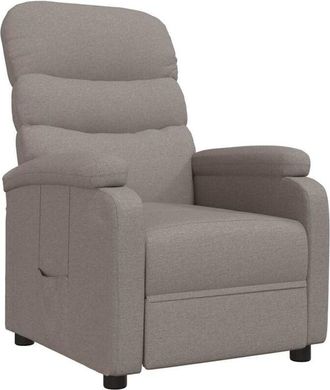 vidaXL Sillón reclinable de tela gris taupe Vidaxl