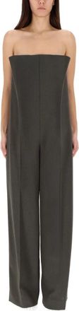Jean Paul Gaultier Bustier Jumpsuit - Dames - Jumpsuits - Grijs - XS - Katoen - Jumpsuits & Playsuits