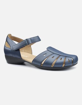 Hotter Womens May Womens Wide Fit Sandals - French Navy Le - Size: 5.5