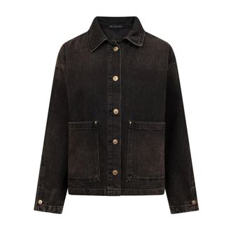 Raffaello Rossi Denim overhemdblouse - Dames - Jassen - Bruin - Maat: M Denim