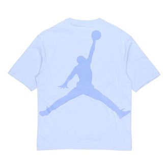 Nike Jordan Mens Air Jordan Casual Sports Breathable Short Sleeve Blue T-Shirt DR9621-468