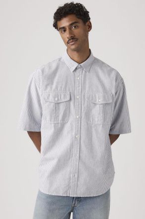 Levi's Camicia Pacifica Loose a manica corta - Uomo - XL - Multicolore / Faro Stripe Jet Black