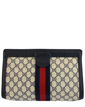 Gucci Vintage Gg Supreme Clutch (Authentic Pre-Loved)