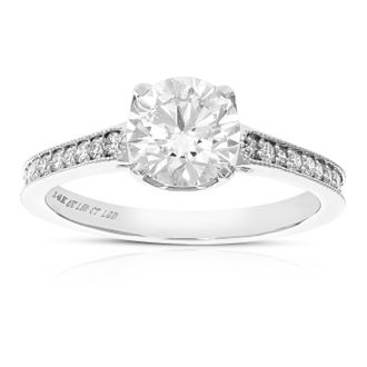 Vir Jewels 1.50 cttw Lab Grown Diamond Engagement Ring for Women in 14K White Gold Round Prong