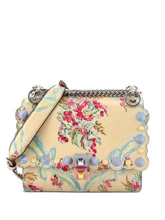 Fendi Kan I Bag Embellished Printed Leather Small shoulder bag - Multicolour