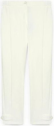 Fiorella Rubino Carrot Fit broek in Milano Stitch - Dames - Slim Fit Broeken - Wit - XS - Leer - Broeken