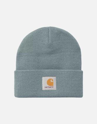 Carhartt Work in Progress Mens Carhartt WIP Short Watch Beanie Hat Citadel - Grey - Size: ONE size