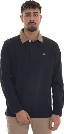 GANT Polo manica lunga Blu Gant Uomo