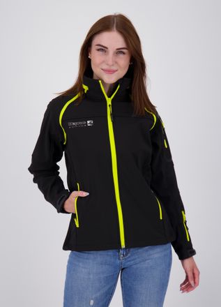 Deproc Softshelljacke DEPROC ACTIVE STANLEY PEAK WOMEN, Damen, Gr. 36/38 (M), schwarz, 96% Polyester; 4% Elastan, mit Gummizug,mit verstellbarem Klettverschl