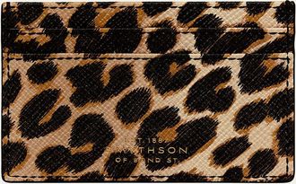 Smythson Panama Leopard-Printed Leather Card Holder