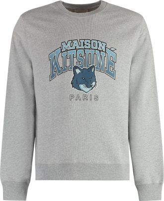 Maison Kitsuné Campus Fox Printed Cotton Sweatshirt