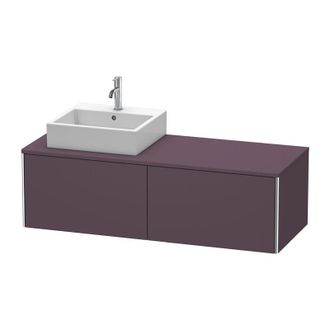 Duravit Mueble De Pared Duravit Xsquare 140.0 X 54.8 Cm, 2 Cajones Xs4903l, Color (frente/cuerpo): Berenjena Seda Laca Mate - Xs4903l9494