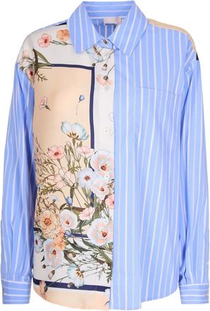 Liu Jo striped-pattern long-sleeve shirt - Blauw