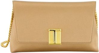Tom Ford Satin Nobile Mini Bag - Dames - Schoudertassen - Beige - ONE Size - Satijn - Tassen