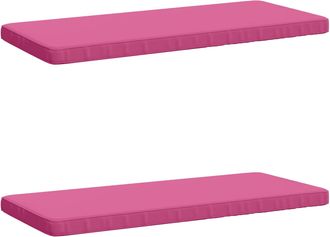 vidaXL Cojines Para Banco De 2 Piezas Vught 2 Uds. 100% Poli&eacute;ster Rosa Vidaxl