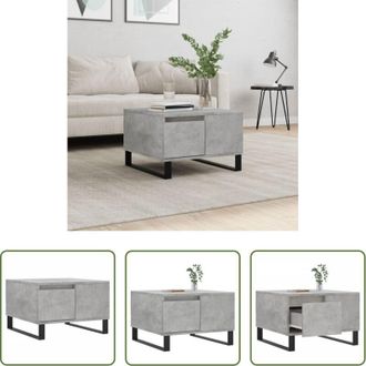 vidaXL Tavolino da salotto - Tavolino Salotto Grigio Cemento 55x55x36,5 cm Legno Multistrato