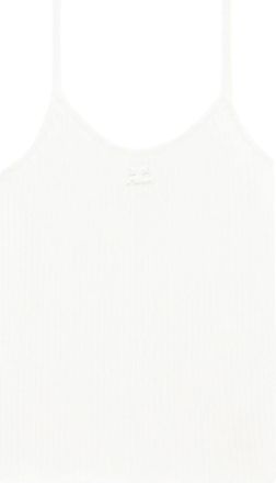 Courrèges Canotta Reedition In Maglia A Coste-Donna