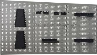 vidaXL Wall-mounted Peg Boards 3 pcs 40x58 cm Steel vidaXL
