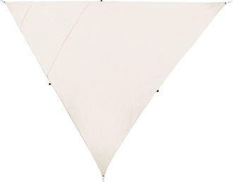 Beliani Toldo Vela Triangular Jard&iacute;n Patio Aire Libre Sombra Protector Solar 3 X 3 X 3 M Resistente Agua Rayos Uv Blanco Crema Lukka