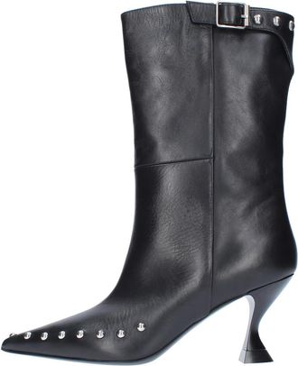 Strategia A5446 Talconero Enkellaarsjes - Dames - Laarzen met Hak - Zwart - 36 EU - Leer - Schoenen